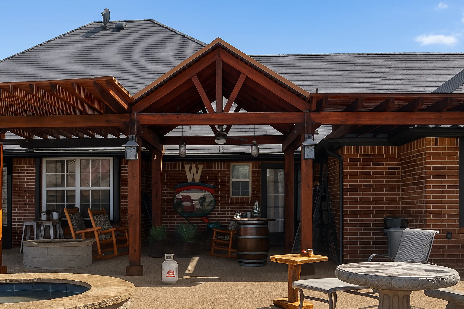 Shutter and garage door wood staining in Waxahachie TX